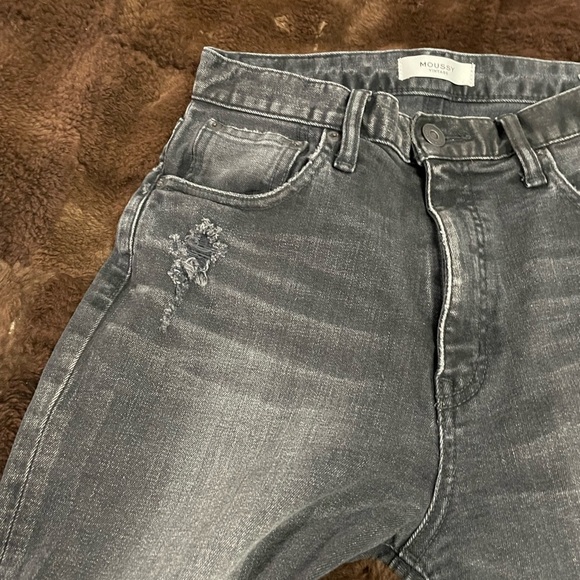 EUC Flare/Straight Moussy Vintage Jeans HOWA High
Rise Black Size 27 Cropped - Picture 13 of 16